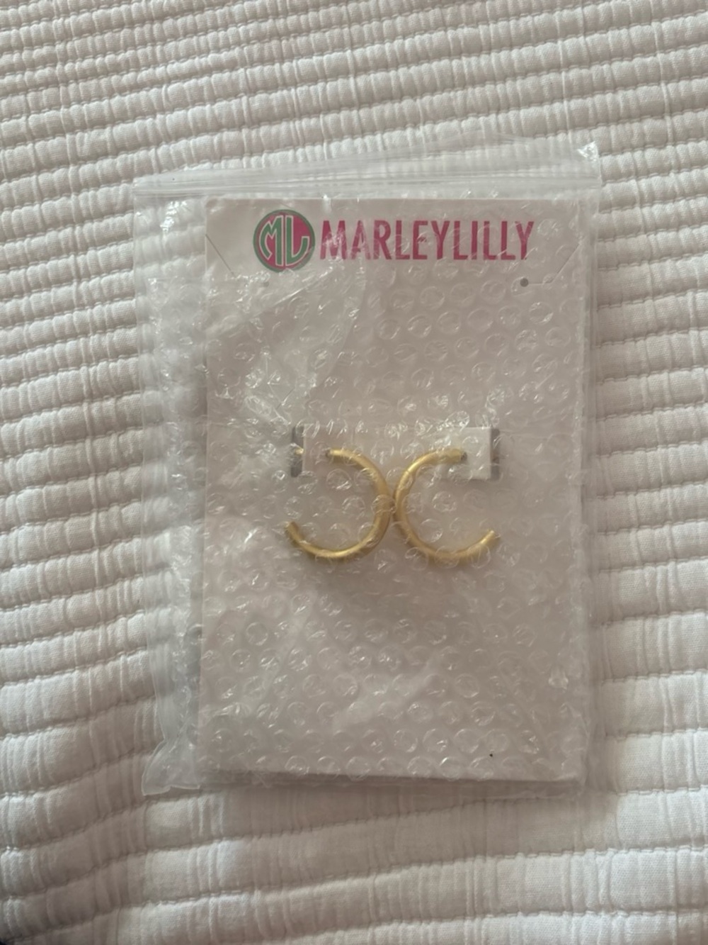 Marley Lilly Gold Half-Hoop Earrings